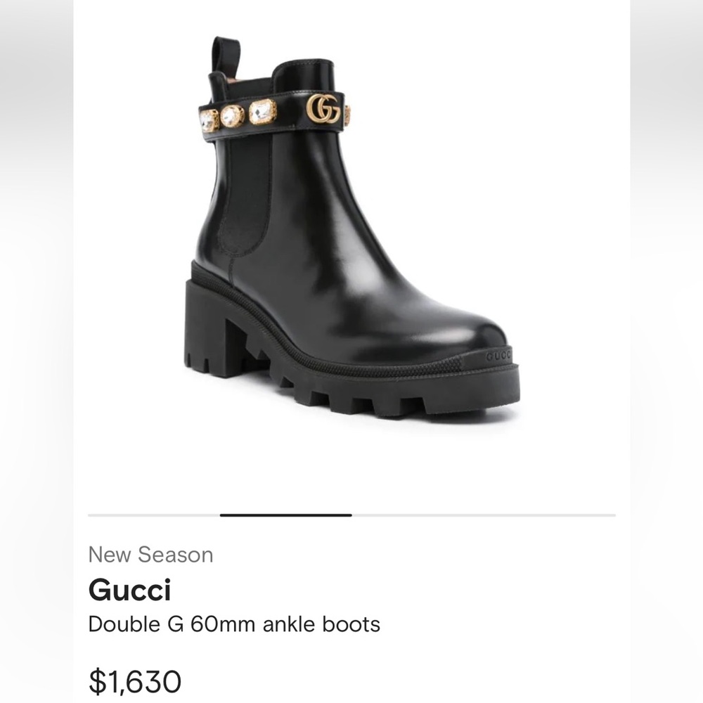 Gucci Crystal Belt 60mm Ankle Boot
Black Leather - Picture 1 of 4